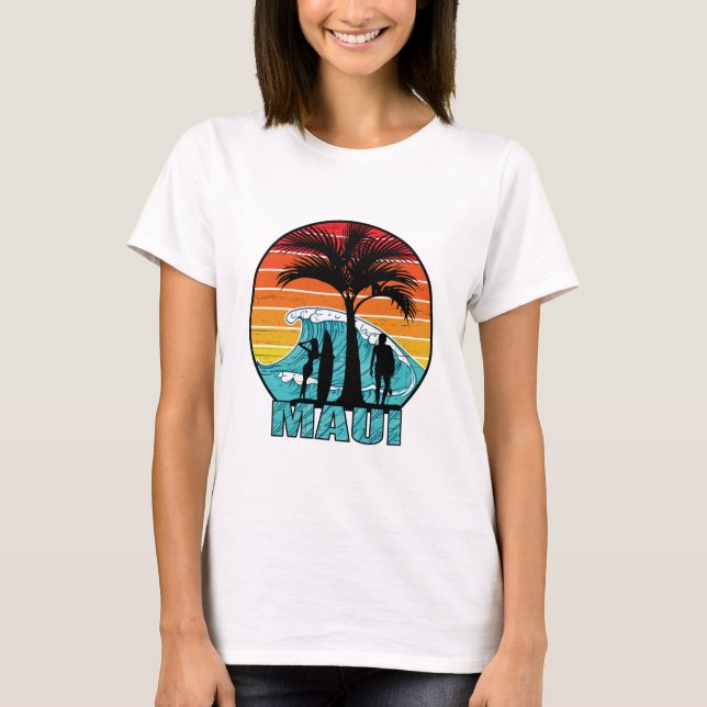 Camiseta Maui Beach Hawaii (Frente)