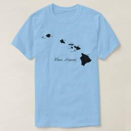 Camiseta Maui Havaí Com Ilhas Havaianas
