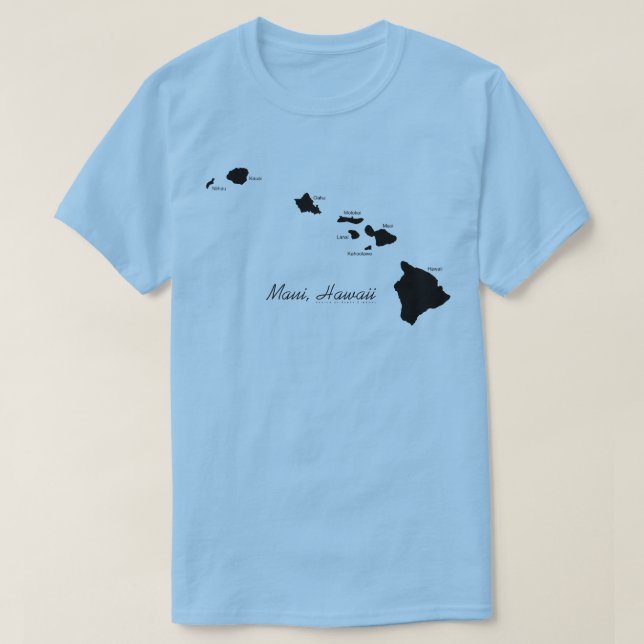 Camiseta Maui Havaí Com Ilhas Havaianas (Frente do Design)