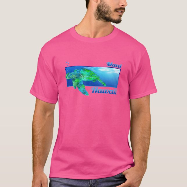 Camiseta Maui Havaí Natação Honu (Frente)