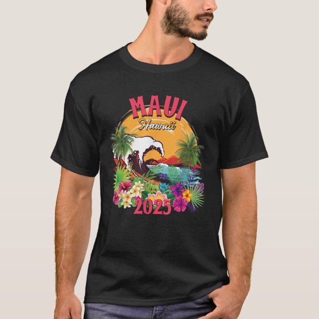 Camiseta Maui Hawaii 2025 Matching Family Hawaiian Summer V (Frente)