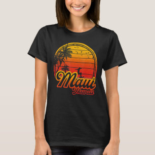 Camiseta Maui Hawaii Beach Palm Tree Summer Vacing Surfin