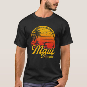 Camiseta Maui Hawaii Beach Palm Tree Summer Vacing Surfin