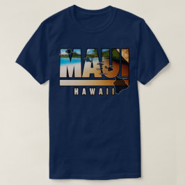 Camiseta Maui Hawaii Com Ilhas Havaianas