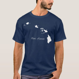 Camiseta Maui Hawaii Com Ilhas Havaianas