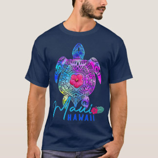 Camiseta Maui Hawaii Havaiano Tie Dye Sea Turtle Vacy S