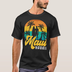 Camiseta Maui Hawaii Hawaiian Beach Surfing Surfing 70's Su
