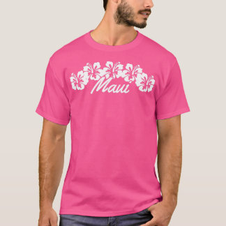 Camiseta Maui Hawaii Hibiscus Flowers Surf das Ilhas Havaia