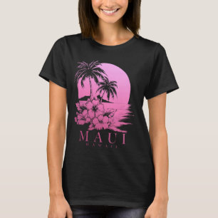 Camiseta Maui Hawaii Hibiscus Hawaiian Flores Souvenir Sur