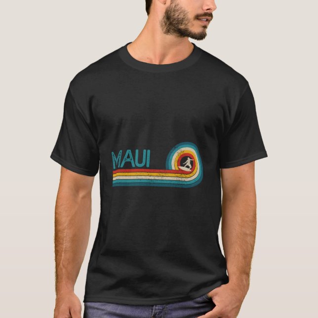 Camiseta Maui Hawaii Surf Beach Surfer Surfing (Frente)
