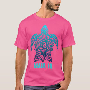 Camiseta Maui Hawaii Tribal Sea Turtle Havaiano Surfer Scub