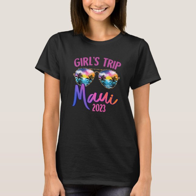 Camiseta Maui Hawaiian 2023 Girls Trip Sunglasses Summer Gi (Frente)