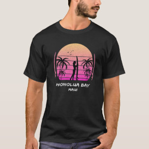 Camiseta Maui Honolua Baía Surfing Palms Ondas Oceanas Aloh
