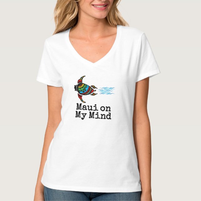 Camiseta Maui na Minha Mente Tartaruga (Frente)