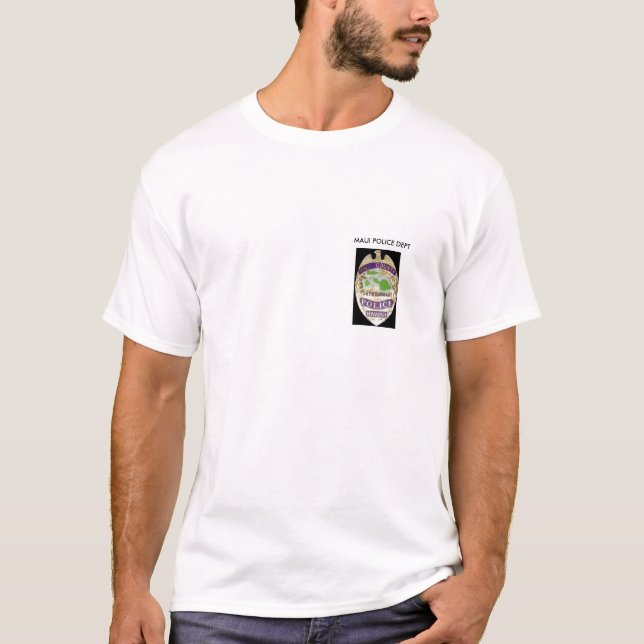 Camiseta maui-patrulha, departamento da POLÍCIA de MAUI (Frente)