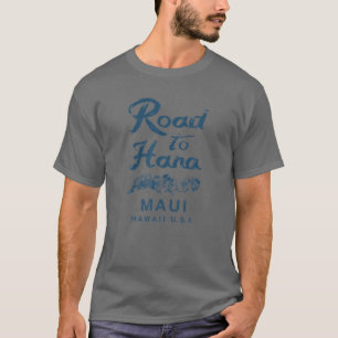 Camiseta Maui Road Para Hana Hawaii Vintage Havaiano