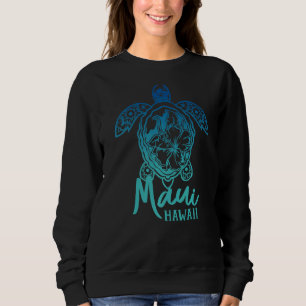 Camiseta Maui Sea Turtles Hawaiai Marine Turtle Flower Tro