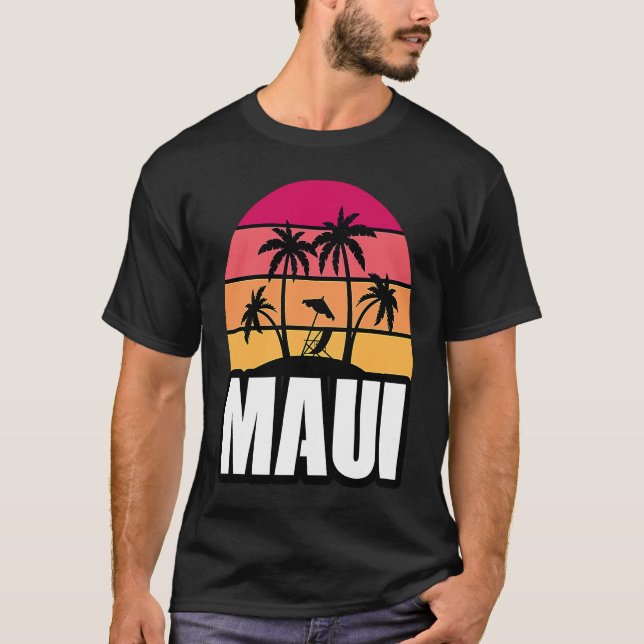 Camiseta Maui Vacation Beach Souvenir (Frente)
