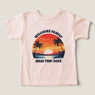 Camiseta Maui Vacation Sunrise Palm Trees Personalizadas