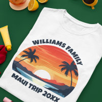 Maui Vacation Sunrise Palm Trees Personalizadas