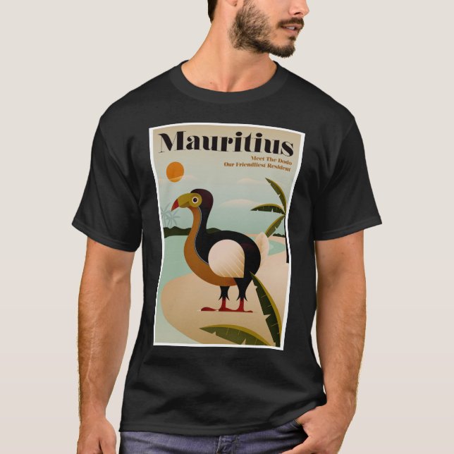 Camiseta MAURÍCIA; Viagens vintage Impressão E Turismo  (Frente)
