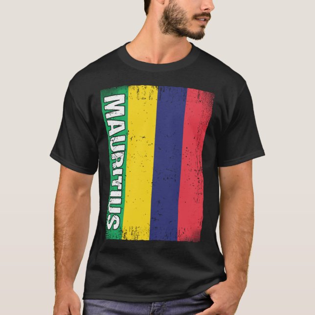 Camiseta Mauritian Flag Mauritius (Frente)