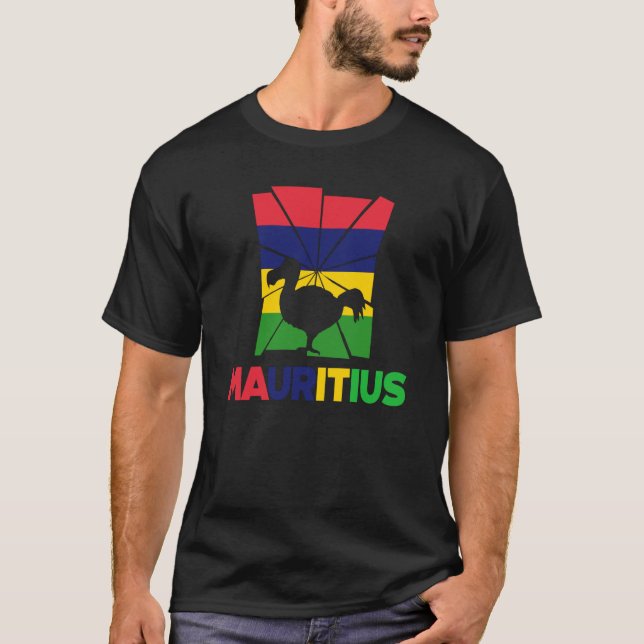 Camiseta Mauritius Mauritian Mauritius Flag Animal Silhouet (Frente)
