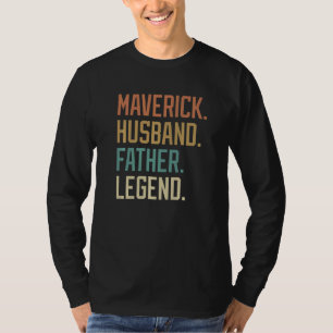 Camiseta Maverick Husband Padre Legend Dia de os pais Retro