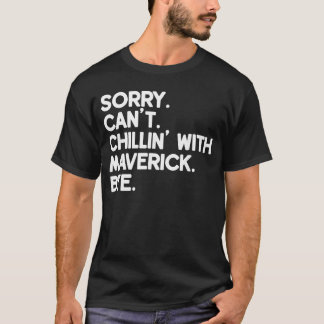 Camiseta Maverick Primeiro Nome Divertido Nome Personalizad