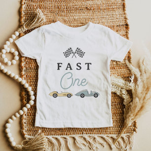 Camiseta MAVERICK Vintage Race Car Fast One primeiro aniver