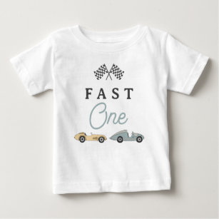 Camiseta MAVERICK Vintage Race Car Fast One primeiro aniver
