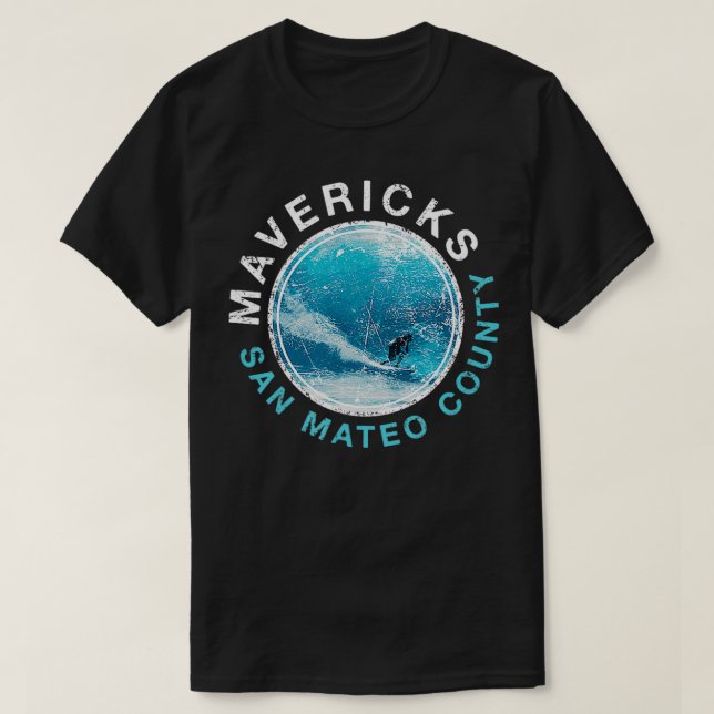 Camiseta MAVERICKS California Big Wave Surfing (Frente do Design)
