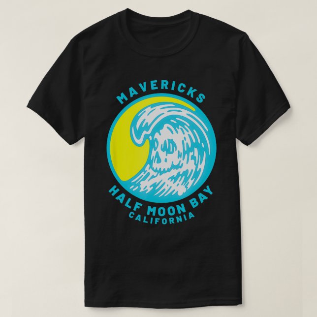 Camiseta Mavericks Half Moon Bay Surfing (Frente do Design)
