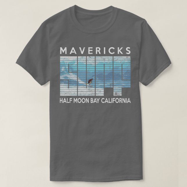 Camiseta MAVERICKS Surf Half Moon Bay Big Wave Surfing (Frente do Design)