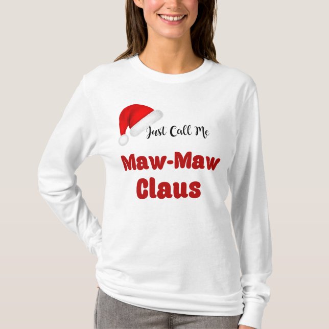 Camiseta Maw-Maw Claus Natal (Frente)