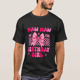 Camiseta Maw Maw Groovy Da Família Da Menina De Aniversário