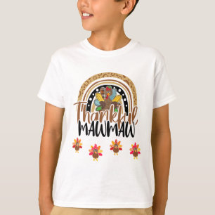 Camiseta Mawmaw Agradecida Arco-íris Peru Turquia Dia de Aç