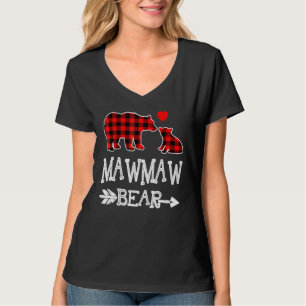 Camiseta Mawmaw Bear, Red Buffalo Xadrez Vovó Bear Pajam