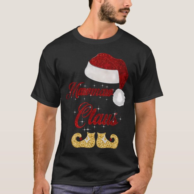 Camiseta Mawmaw Claus Matching Family Group Christmas X-Mas (Frente)
