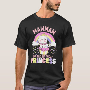Camiseta Mawmaw da Princesa de Aniversário Gatinho Fofo num