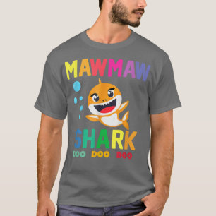 Camiseta Mawmaw Shark Mawmaw Shark Tubarão Família Mães Da