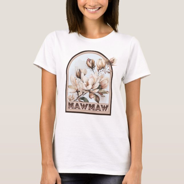 Camiseta Mawmaw Vintage Avó Floral (Frente)