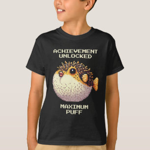 Camiseta Max Puff Conquistou Pixel Pufferfish Retro Gamer A