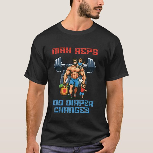 Camiseta Máx Reps 100 Trocas de Fralda (Frente)