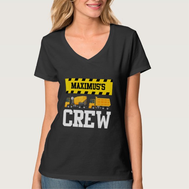 Camiseta Máximo De Construção Da Tripulação Personalizada D (Frente)