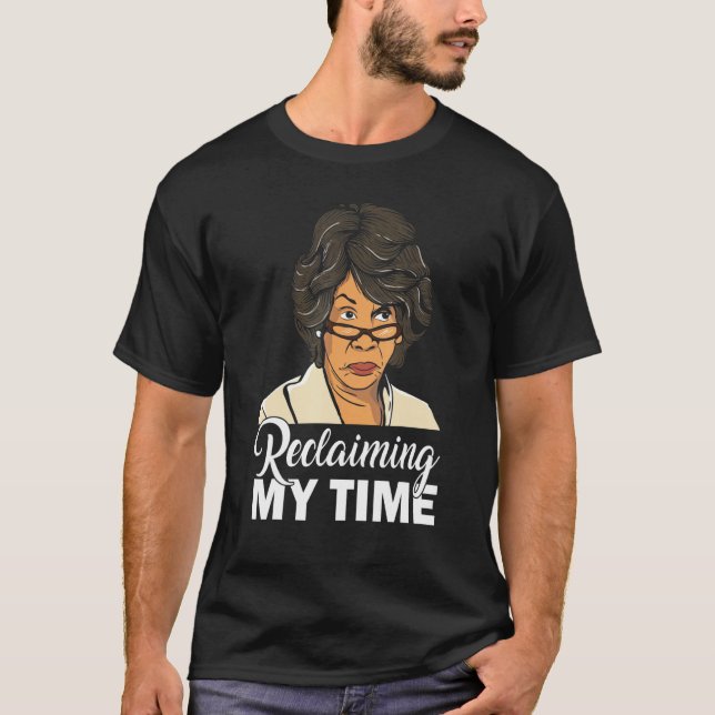 Camiseta Maxine Waters Recuperando minha História Preta (Frente)