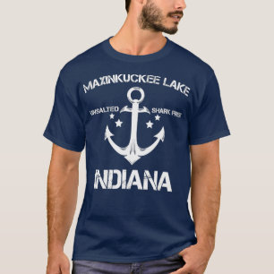 Camiseta MAXINKUCKEE LAKE INDIANA Campanha de Pesca Engraç
