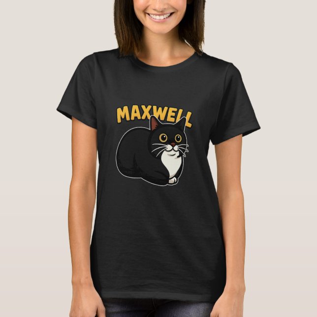 Camiseta Maxwell O Meme do Gato Giratório (Frente)