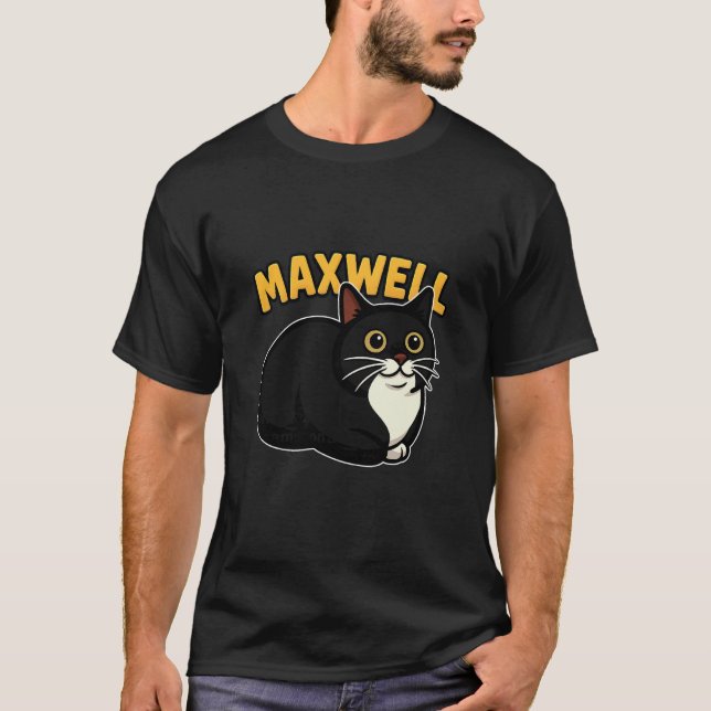Camiseta Maxwell O Meme do Gato Giratório (Frente)
