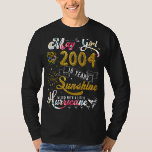Camiseta May Girl 2004 Sunflower Butterflies 18º aniversári